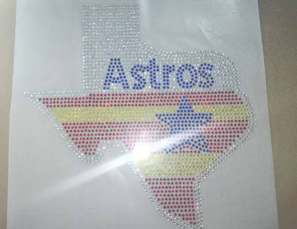 RETRO RHINESTONE TRANSFER TEXAS